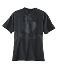 Round-neck T-shirt with front print, anthracite/black, size M