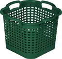 Harvest and storage basket, rotatable and stackable