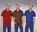 Polo shirt with button placket, color khaki, size M