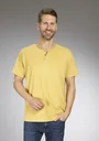 T-shirt with button placket, color yellow, size L
