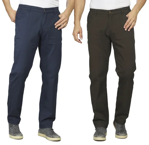 "Stretch trousers with comfortable waistband, color dark brown, size 54 image"