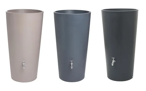 "Rain storage tank "Rainbowl Flower" 150 L concrete grey image"