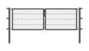 Flexo double gate with accessories, anthracite, width 250 cm, height 80 cm, PF: 60x60 cm