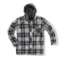 TEXAS hooded shirt, black-grey, size S