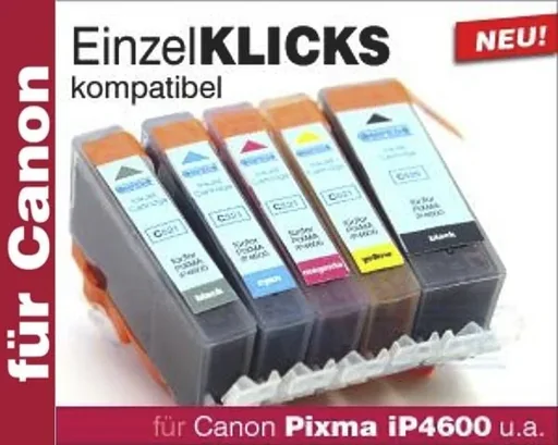 "Printer cartridge for CANON CLI-521 yellow chip image"