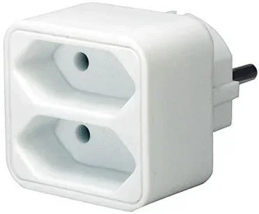 "Adapter plug to 2 Euro sockets image"