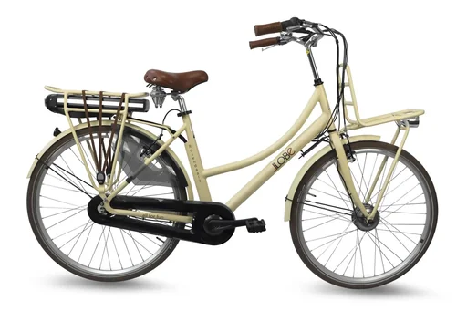 "Women's City E-Bike, 28 inches, frame height 50 cm, 7-speed hub gear, beige Rosendaal 3 Lady, 15.6Ah image"