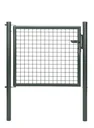 Single corrugated gate with accessories, anthracite metallic, width 100 cm, height 150 cm