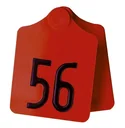Ear tag PrimaFlex, size 2 printed on both sides 126-150, red