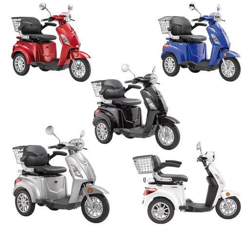 "Luxxon E3800 electric tricycle, 20 km/h (moped class), no helmet required, black image"