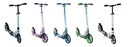 Aluminum scooter with folding mechanism and stand, 205 mm, ABEC 7, height adjustable, purple