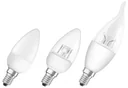 LED STAR candle with 7.5 watts, E14, warm white, matt