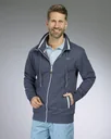 Sweat jacket, color navy/melange, size 3XL