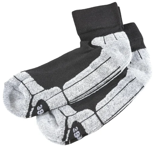 "Sports socks in a pack of 2, color black/grey, size 47/50 image"