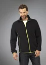Lightweight fleece jacket, black/lime, size M