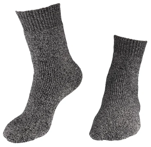 "Outdoor socks in a pack of 3, black mottled, size 39/42 image"