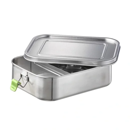 "High-quality, durable stainless steel lunch box/lunch box 1.4L including divider / leak-proof food storage container / Bento Box image"
