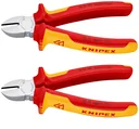 Side cutters insulated with multi-component covers chrome-plated 160 mm cutting edge with bevel