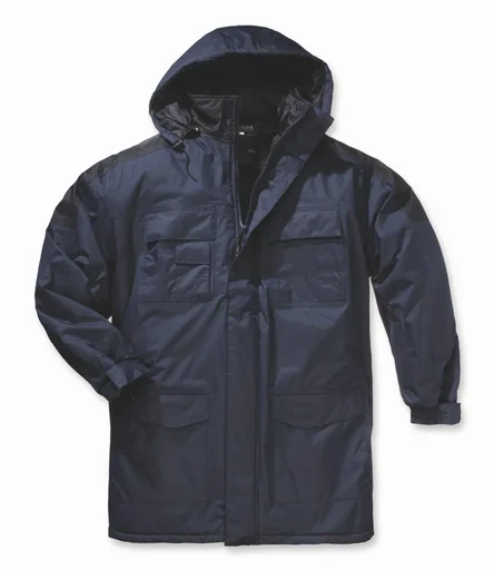 "Hooded thermal parka, navy/black, size XL image"
