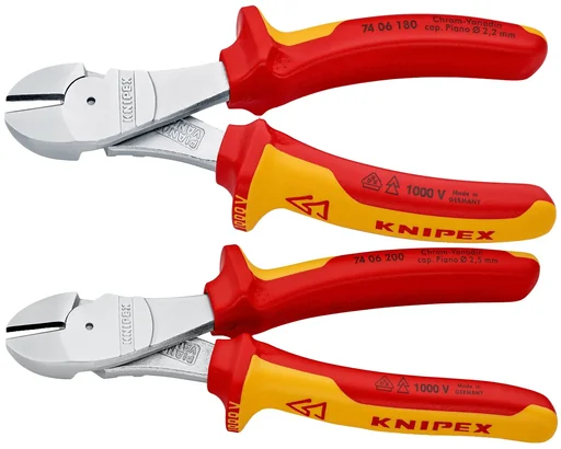 "Heavy-duty side cutters insulated with multi-component grips 200 mm image"