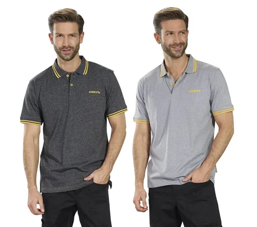 "Polo shirt, color silver/melange, size L image"