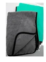 XL microfiber cloth "Premium", turquoise/grey, 60 x 90 cm, assorted
