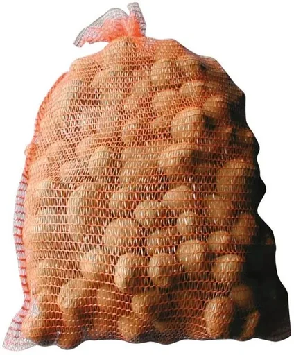 "25 kg polypropylene fabric bag with large mesh image"