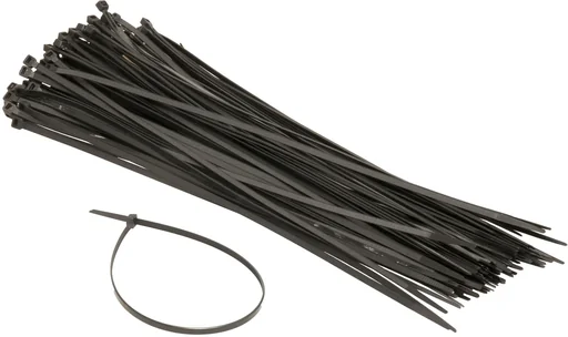"Cable tie set, length 20 cm - 3.6 mm, contents 100 pieces image"