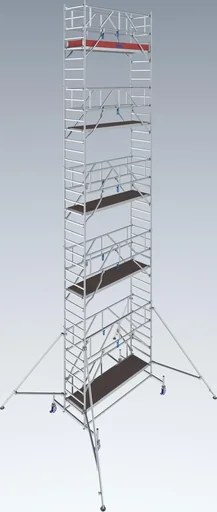 "STABILO mobile scaffolding series 10, bay length 2.50 m, working height approx. 11.40 m image"