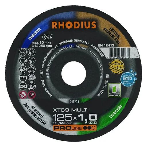 "Cutting disc XT69 Multi for all materials, 125 x 1 x 22.23 mm, 10 pieces image"