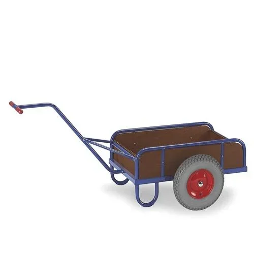 "Hand truck with loading area with wooden walls, load capacity 400 kg, loading area 1105 x 535 mm image"
