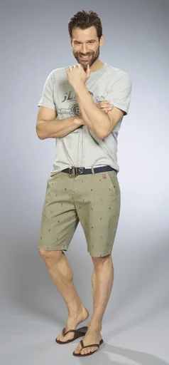 "Shorts with maritime print, color khaki, size 3XL image"
