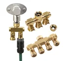 4-way water distributor - 4 taps with 3/4" external thread