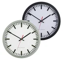 Radio-controlled wall clock 30 cm, silver