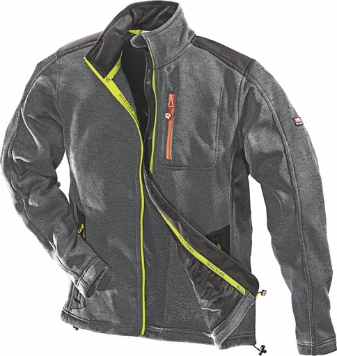 "Ultra softshell knitted fleece jacket, black-grey, size XXL image"