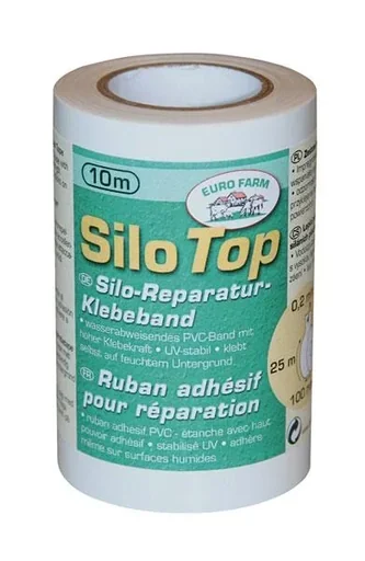 "Silo adhesive tape, white - 100 mm x 10 m (0.2 mm) image"