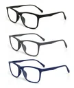 Reading glasses set of 3, +2.5 diopters