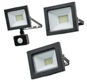 LED outdoor spotlight with motion detector black, 20W - 1500 lumens