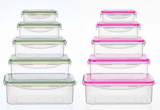 "Storage containers 5-piece, green image"
