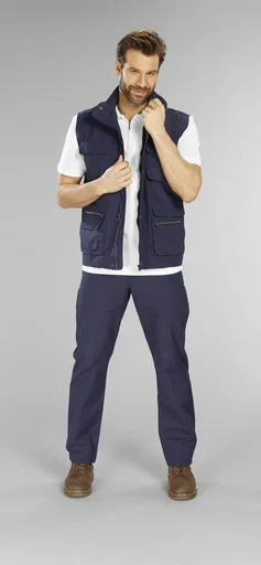 "Outdoor trousers, back pocket with zipper, color blue-grey, size 58 image"
