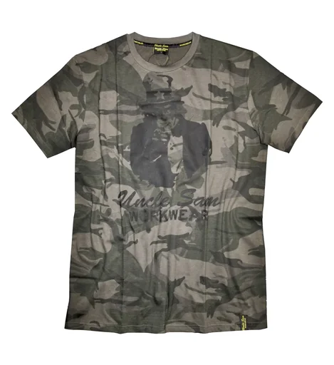 "T-shirt round neck, color camouflage, size M image"