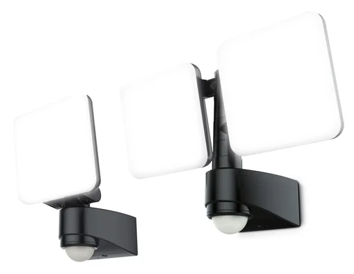 "LED security wall spotlight 10 watts, with motion detector image"