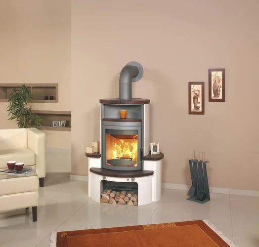 "Wood-burning stove - Avenso ECOplus 8 kW - Tiles jola-brown/stone image"