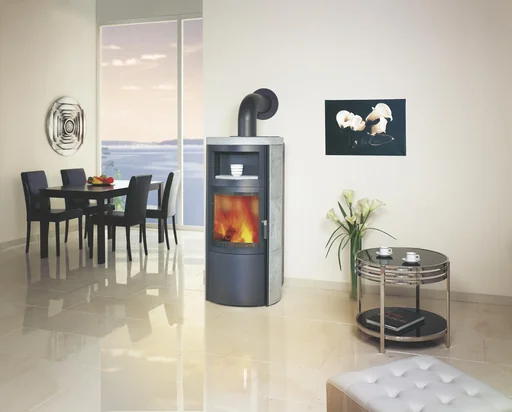 "Vito WW ECOplus (8.4 kW) natural stone stove, fine dust filter, continuous burning, automatic, external air supply, hot water image"
