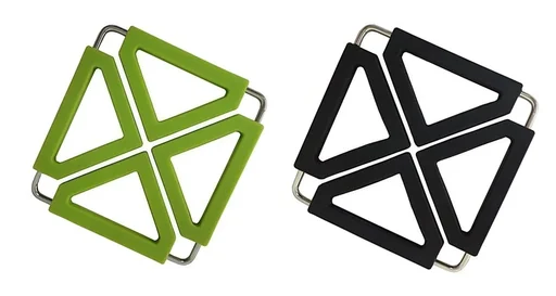 "Multi-coaster made of silicone, green image"