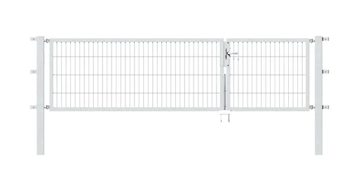 "Double gate set Flexo including posts 1 + 2 x 1.2 m hot-dip galvanized image"