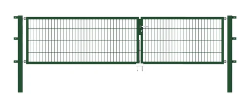 "Flexo double gate with accessories, green, width 350 cm, height 120 cm, PF: 80x80 cm image"