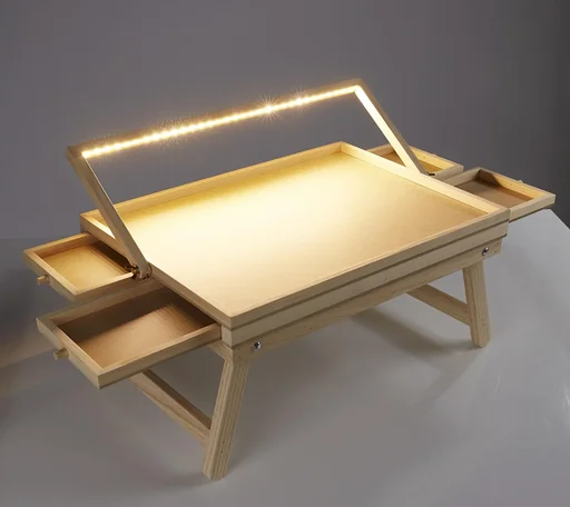 "LED puzzle table, small, 500 pieces, approx. 12 x 46 x 60 cm image"