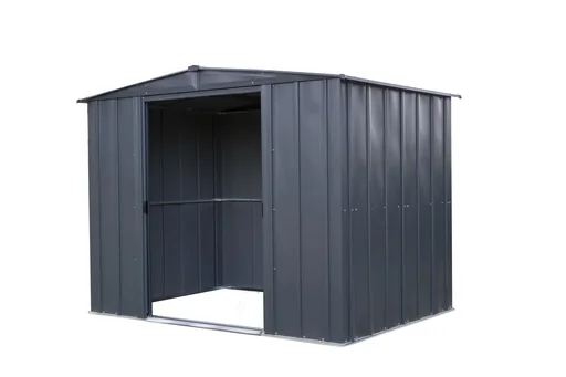 "Metal tool shed, grey, 194x188x207 cm image"