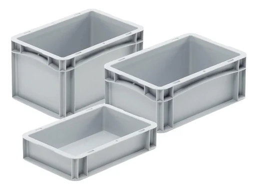 "Eurobox, 300 x 200 x 170 mm, interior 268 x 168, gray image"